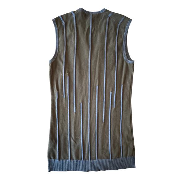 St. John Knits Tunic Top Womens P / Small Sleeveless Tank Blue V‎ Neck $695 - Picture 2 of 6
